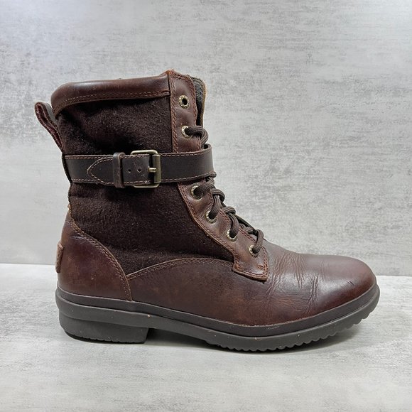 Ugg Kesey Waterpoof Leather Boots - Women's Size 8.5 - Picture 4 of 10
